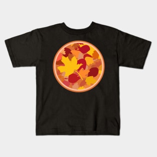 Autumn leaves in a circle Kids T-Shirt